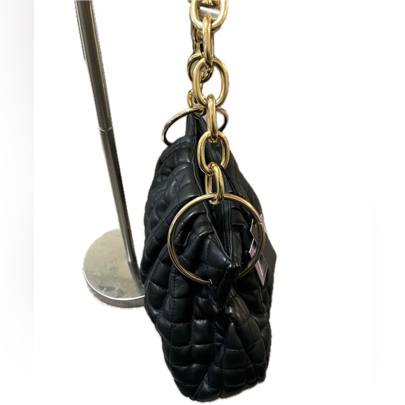 House of Want Chill Framed Clutch Vegan Leather, Black Quilt - Picture 3 of 12